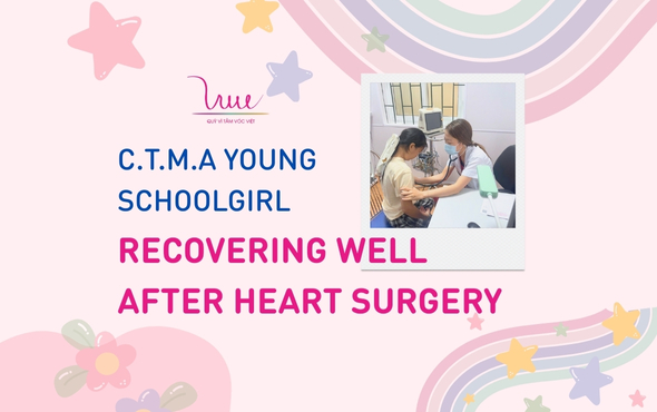 Patient C.T.M. is recovering well after heart surgery